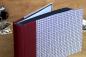 Preview: Mini photo album with black cardboard and wine-red linen spine
